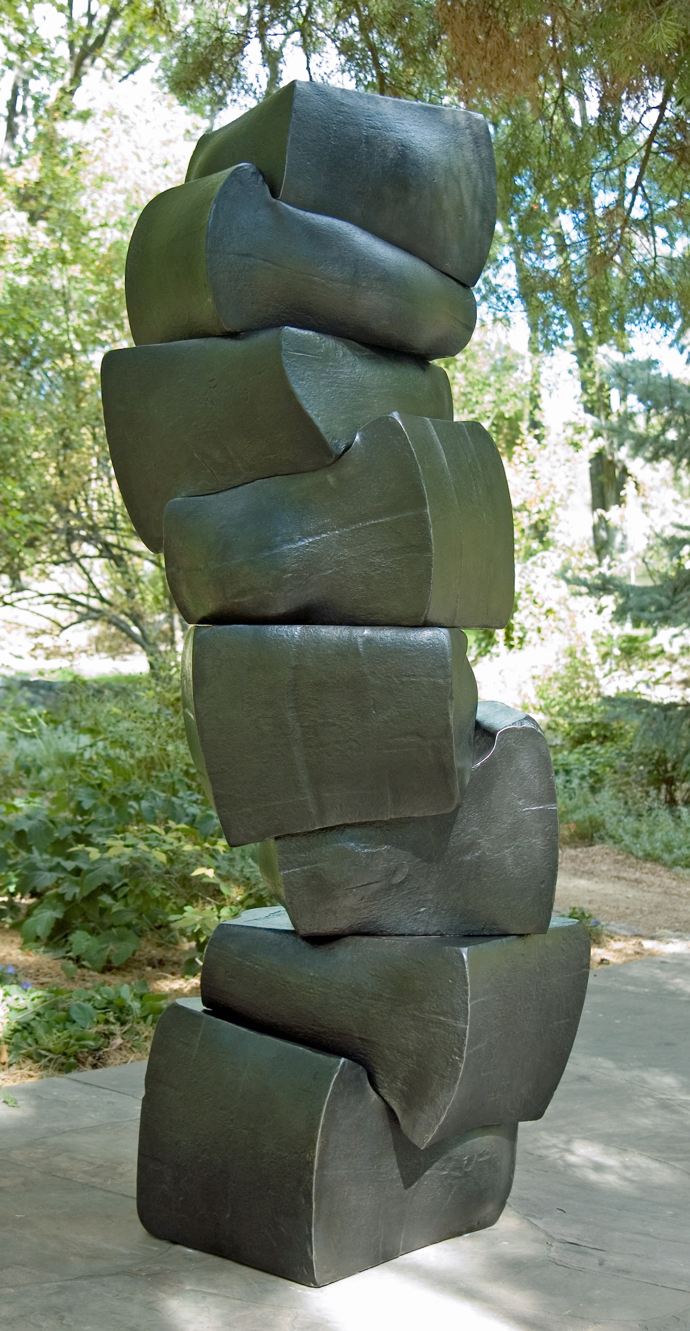 Tom Joyce's "Stack," made of forged iron. 72”h x 34”w x 32”d (5507 lbs.) © Courtesy of the Artist.