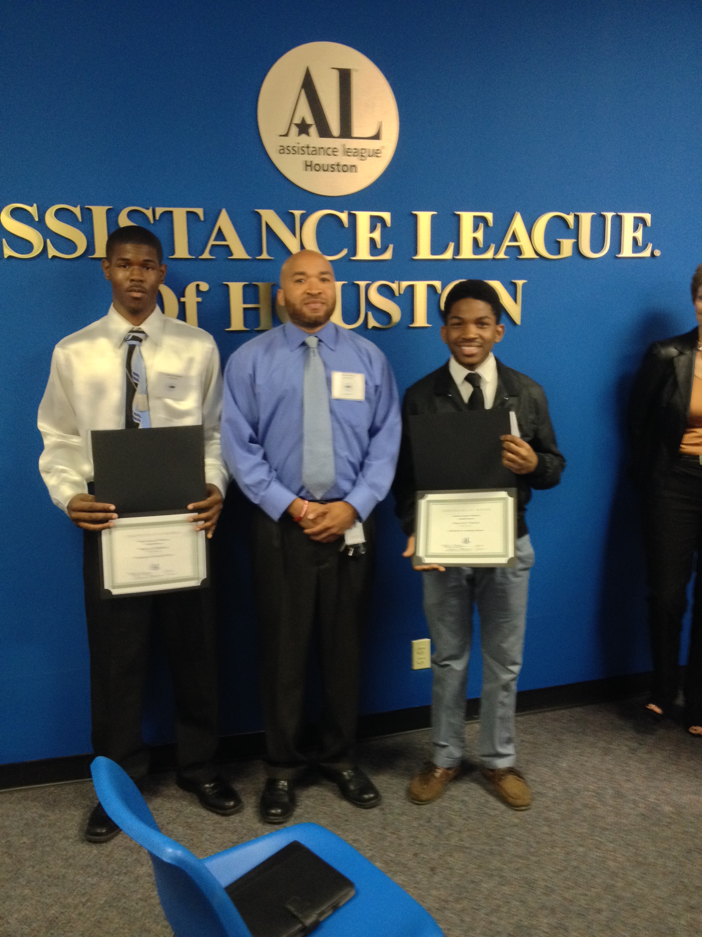 Pro-Vision Academy Seniors Treavon Tryon Valedictorian,  & Willie Turner, III Salutatorian Recognized by the Assistance League of Houston