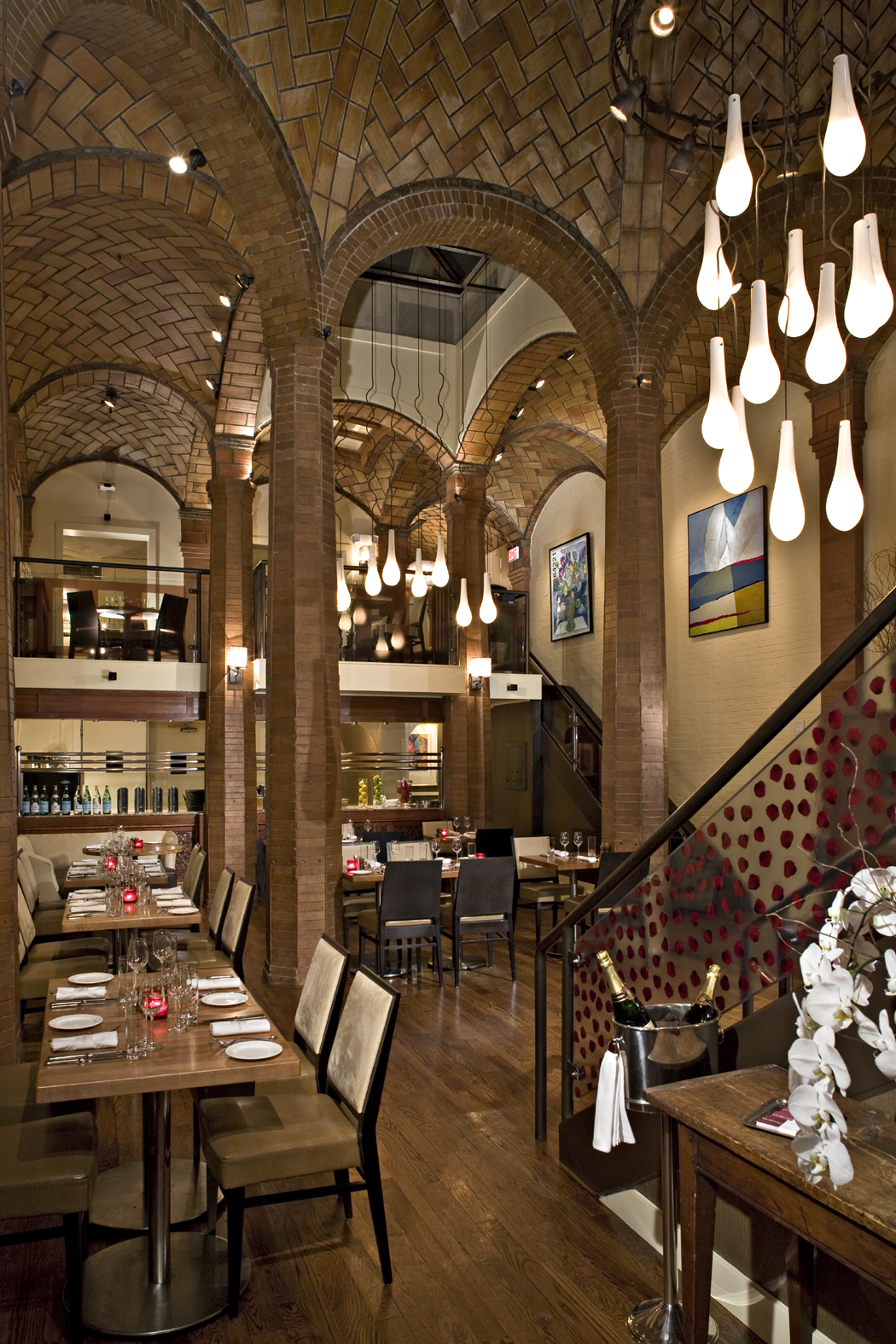 Morello’s lower level with views of the Guastavino vaulted ceilings.