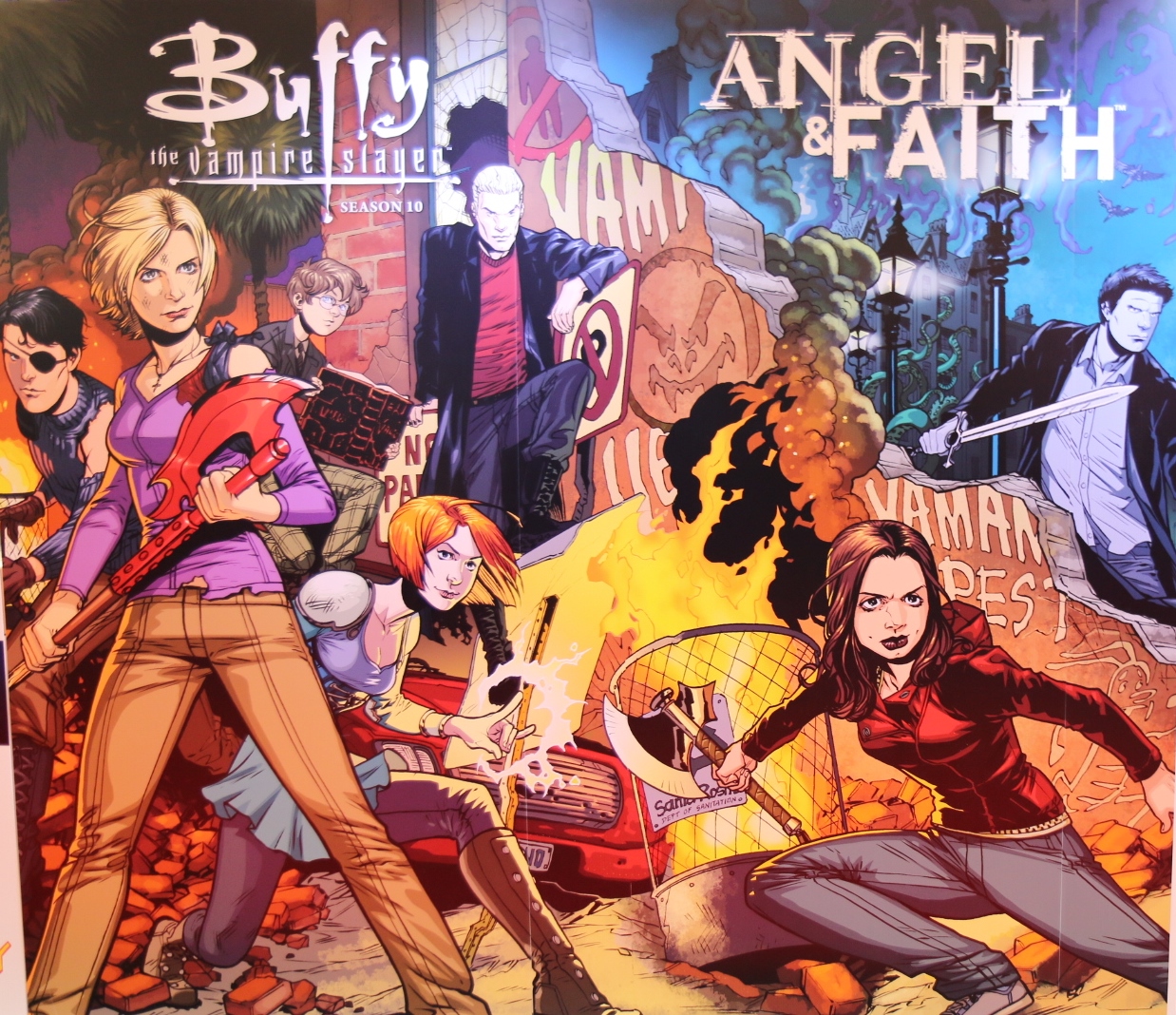 Buffy and Angel/Faith Variant Covers - Rebekah Isaacs