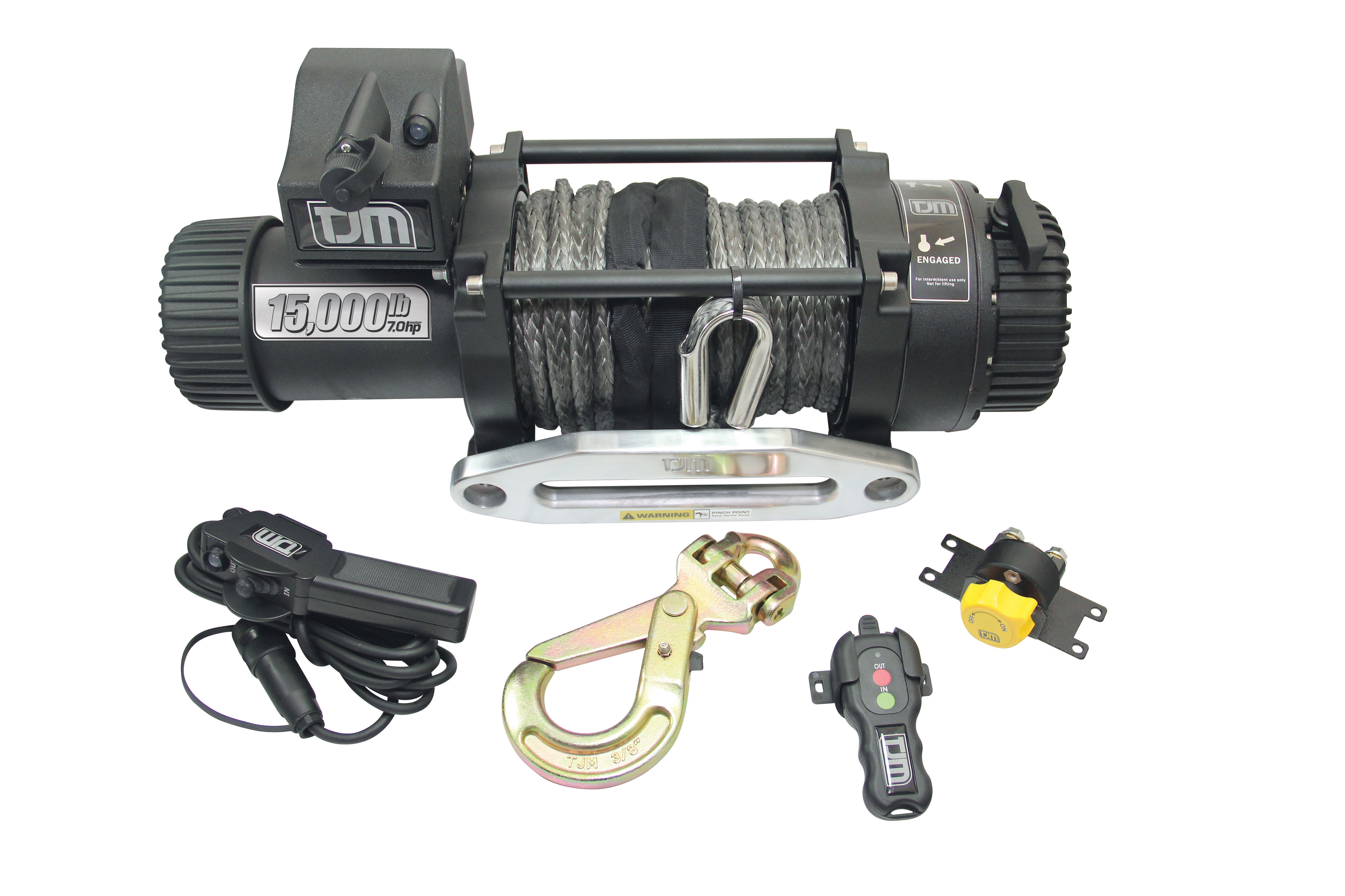TJM Off-Road Stealth Series Winch, 15,000 Lb. Pull Rate