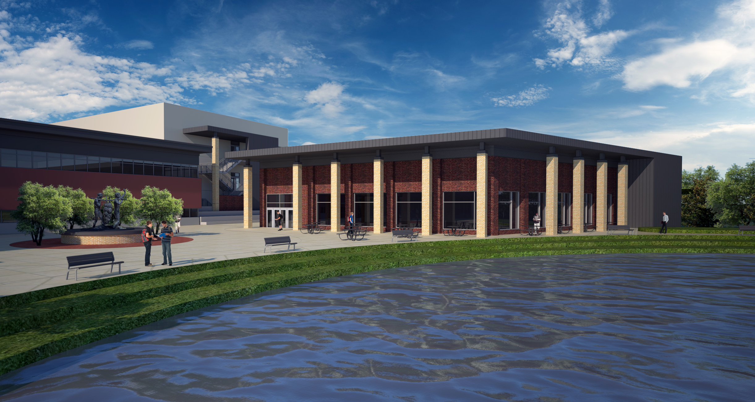 An artist's rendering of Prestonwood Christian Academy's new Student Life Center scheduled to be completed in the fall of 2015.