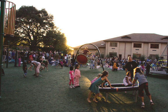 The outdoor setting at the Osher Marin JCC is ideal for families and multiple generational gatherings.