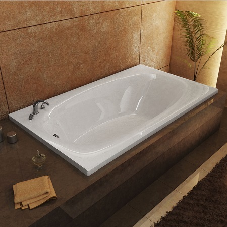 Atlantis Polaris 36 x 66 x 23 - Inch Rectangular Soaking Bathtub 3666P