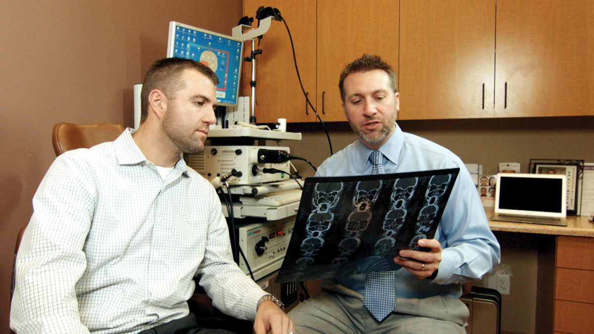 J. Michael King, M.D., (right), founding physician of Peak ENT and Voice Center, believes that making an accurate diagnosis is key to treating allergies and sinus infections.
