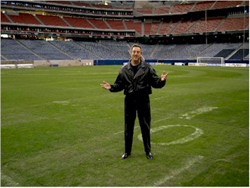 On a site inspection at Reliant Stadium, Houston, Texas