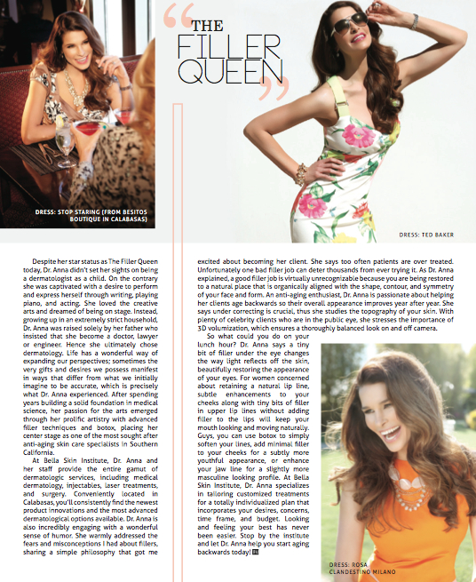 Westlake Magazine Dr. Anna Guanche beauty expert Inside article final page
