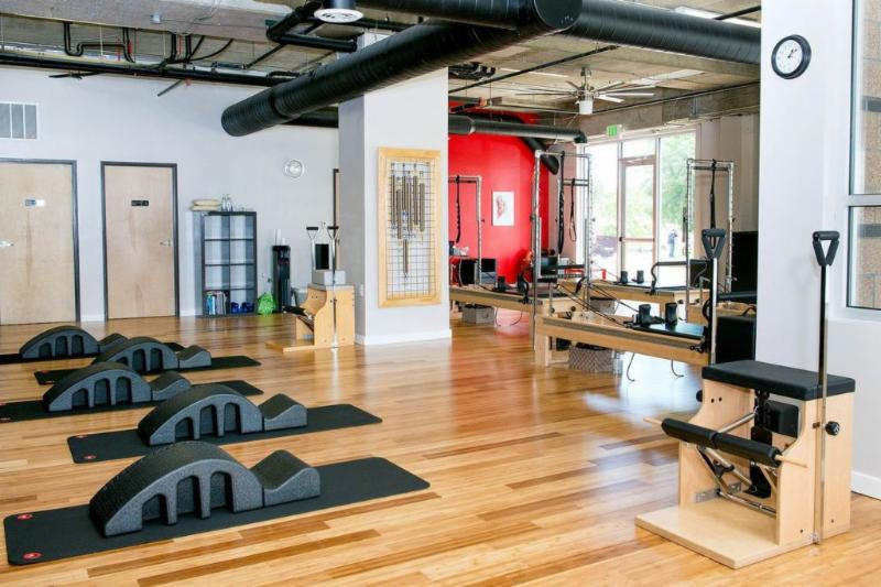 Firehaus Pilates Studio in Denver is a large studio in North Denver with plenty of floor space, custom Pilates equipment, and offers a wide variety of Pilates classes and workshops.