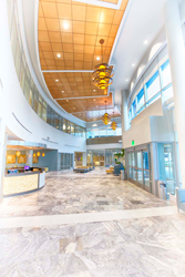 Kirkland Cancer Center lobby. The cancer center is part of West Tennessee Healthcare.