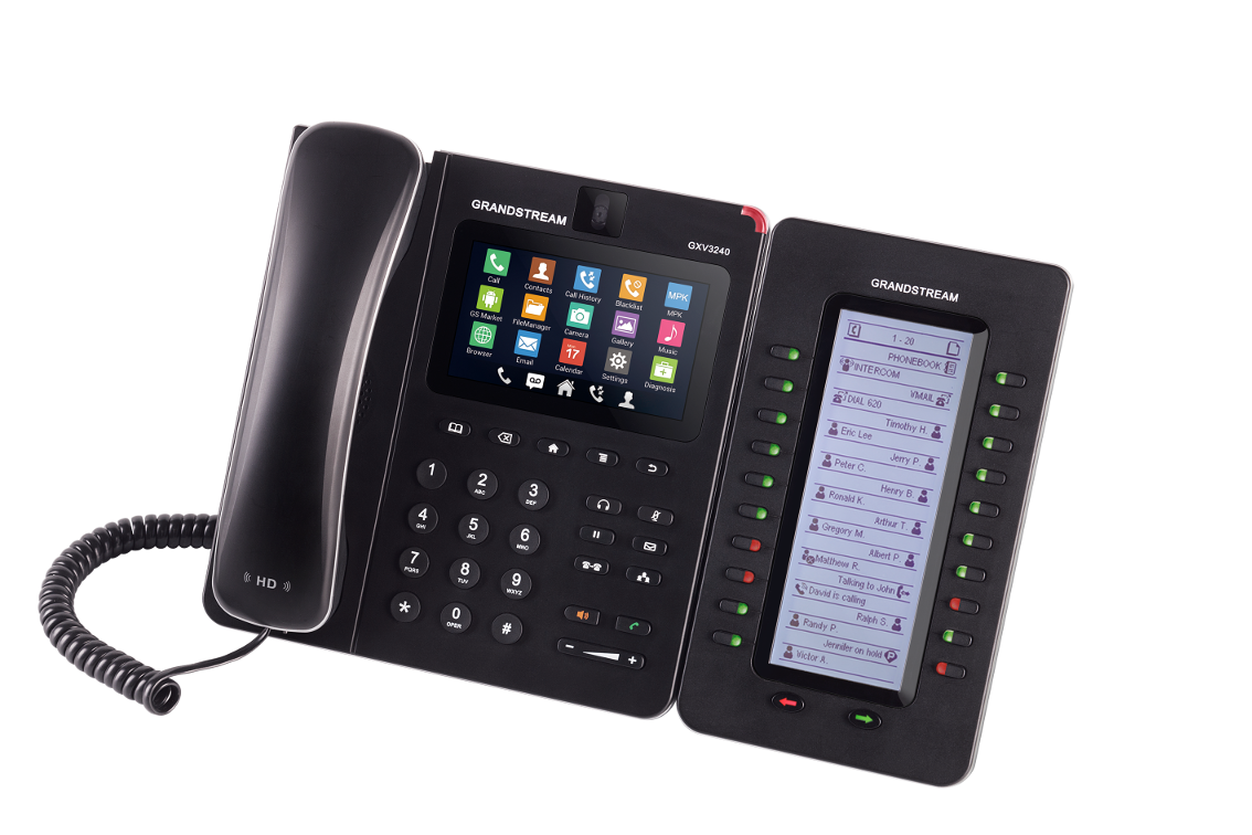 Grandstream GXV3240 SIP phone with expansion module