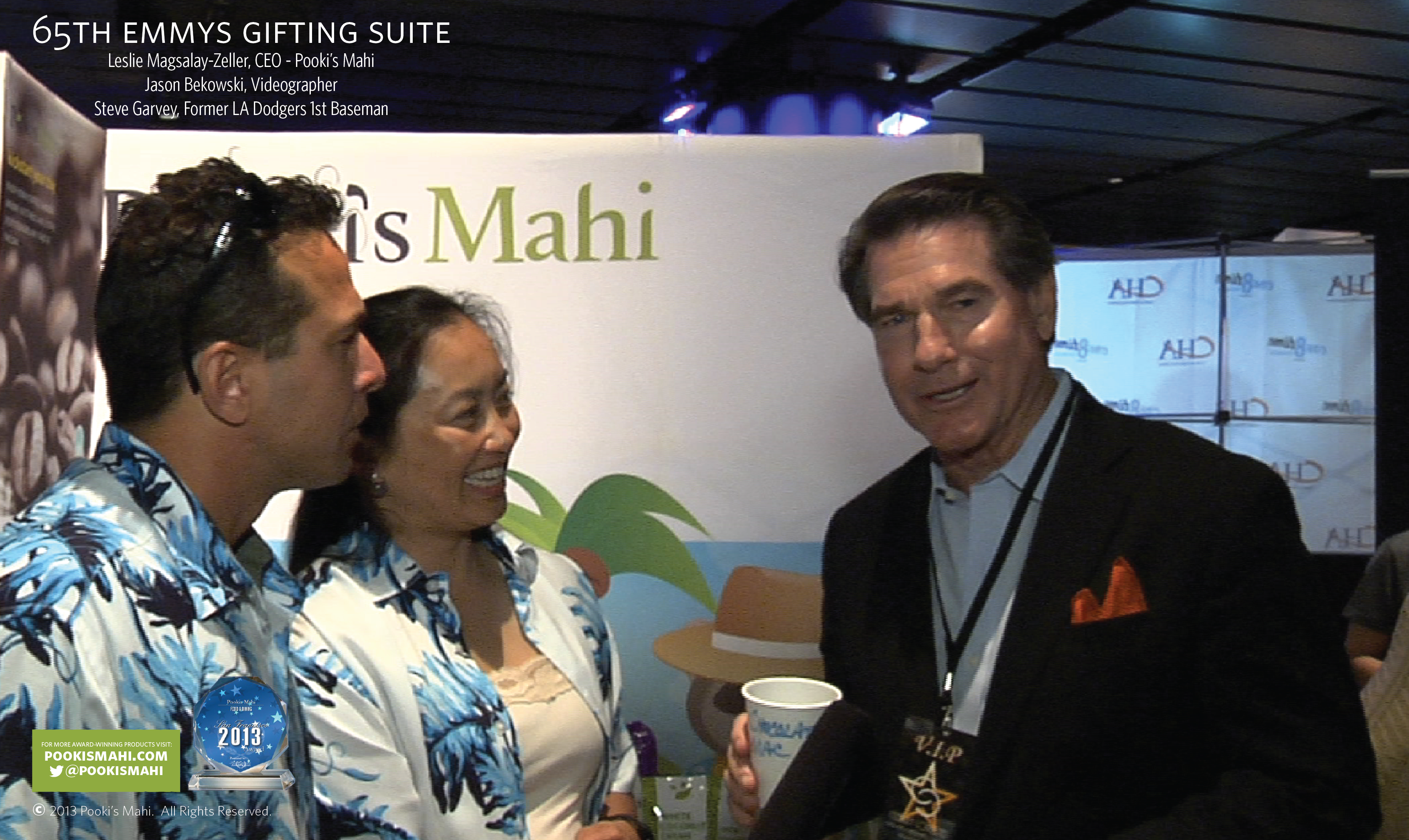 Les Magsalay-Zeller (Pooki's Mahi's CEO) & Steve Garvey (Former LA Dodgers 1st Baseman)