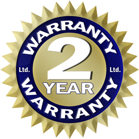 Industry Leading Two Year Limited Warranty