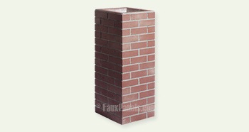 Carlton Brick Bold Rouge Dusted Medium Column, by FauxColumns.com