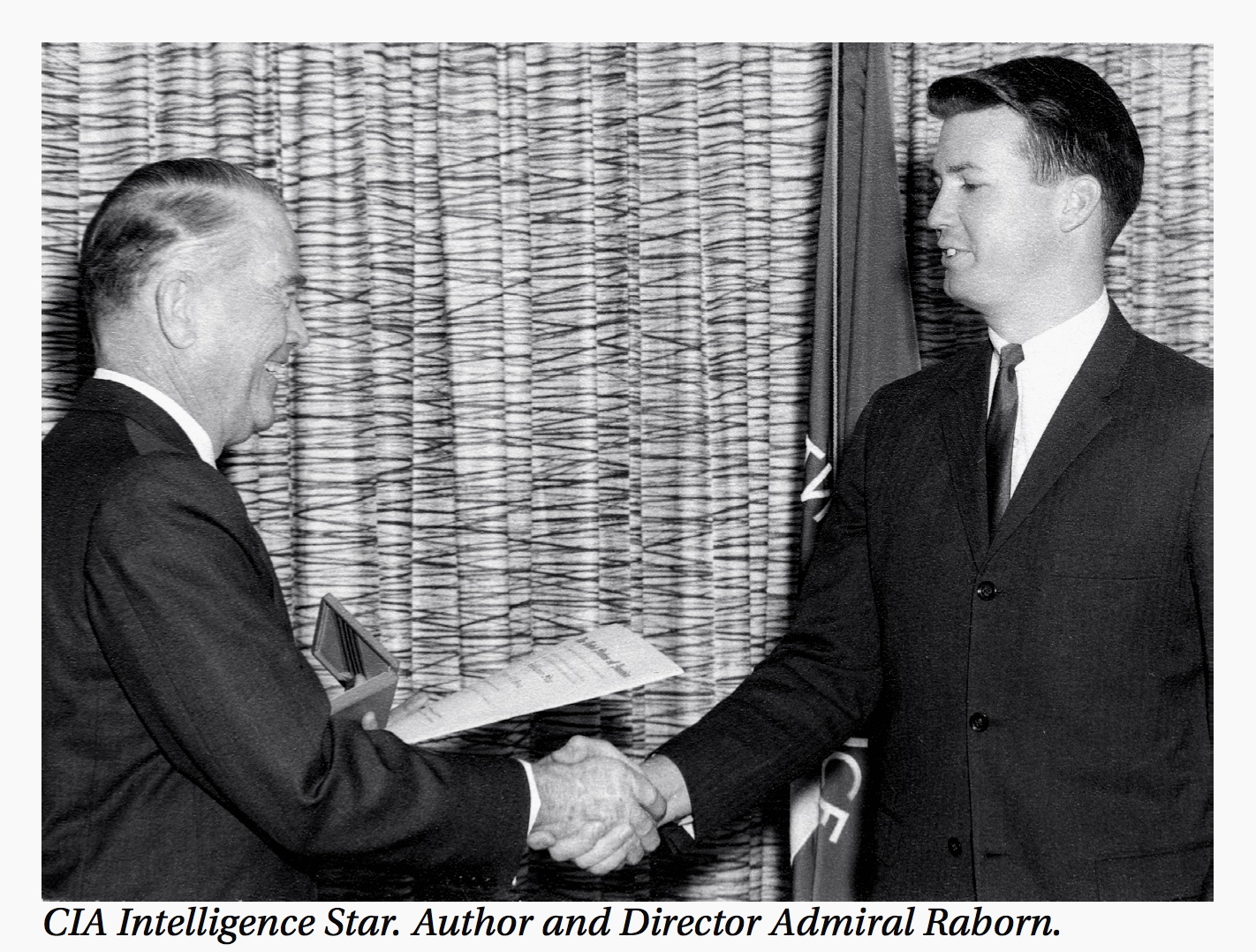 Terrence M. Burke receiving the CIA Intelligence Star for Valor in 1965