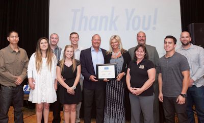 From left to right: Jason Montano, Therese Macias, Chad Macias, Alondra Krouse, Garet Robison, Bob Grande, Sheri Grande, Becky Quinn, Rick Urban, Bryan Sablan and Tom Grande. Photo by: Bob Thompson