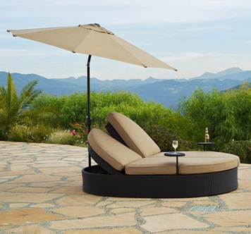 AFD GF-LD3007-99 UPU1002-9-8 Solara Dbl Chaise with Umbrella