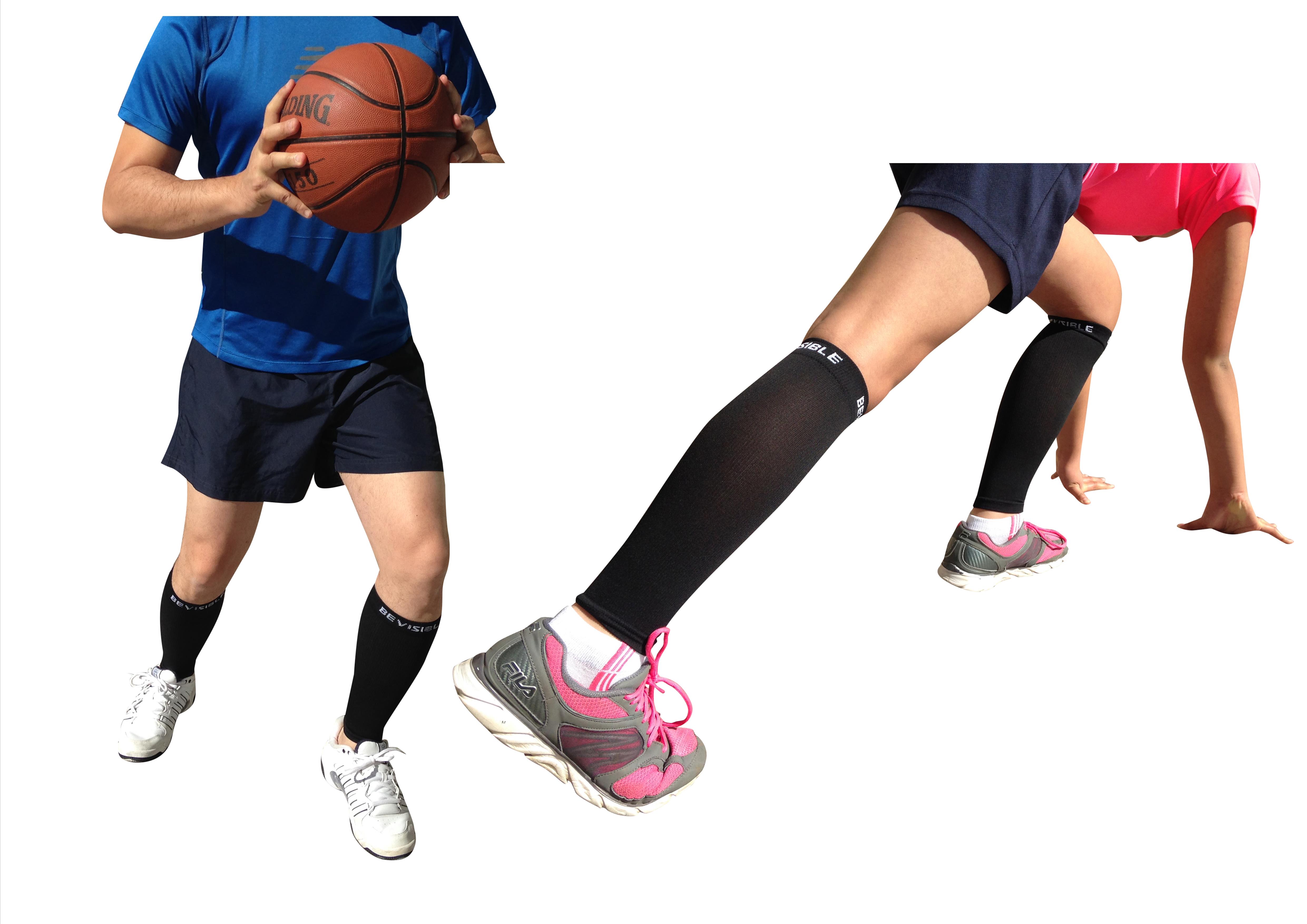 BeVisible Sports Calf Compression Sleeves