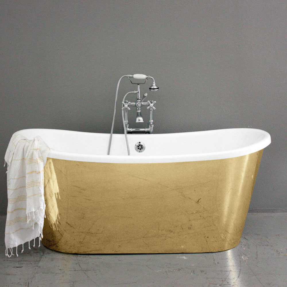 Polished Brass Exterior Bathtub