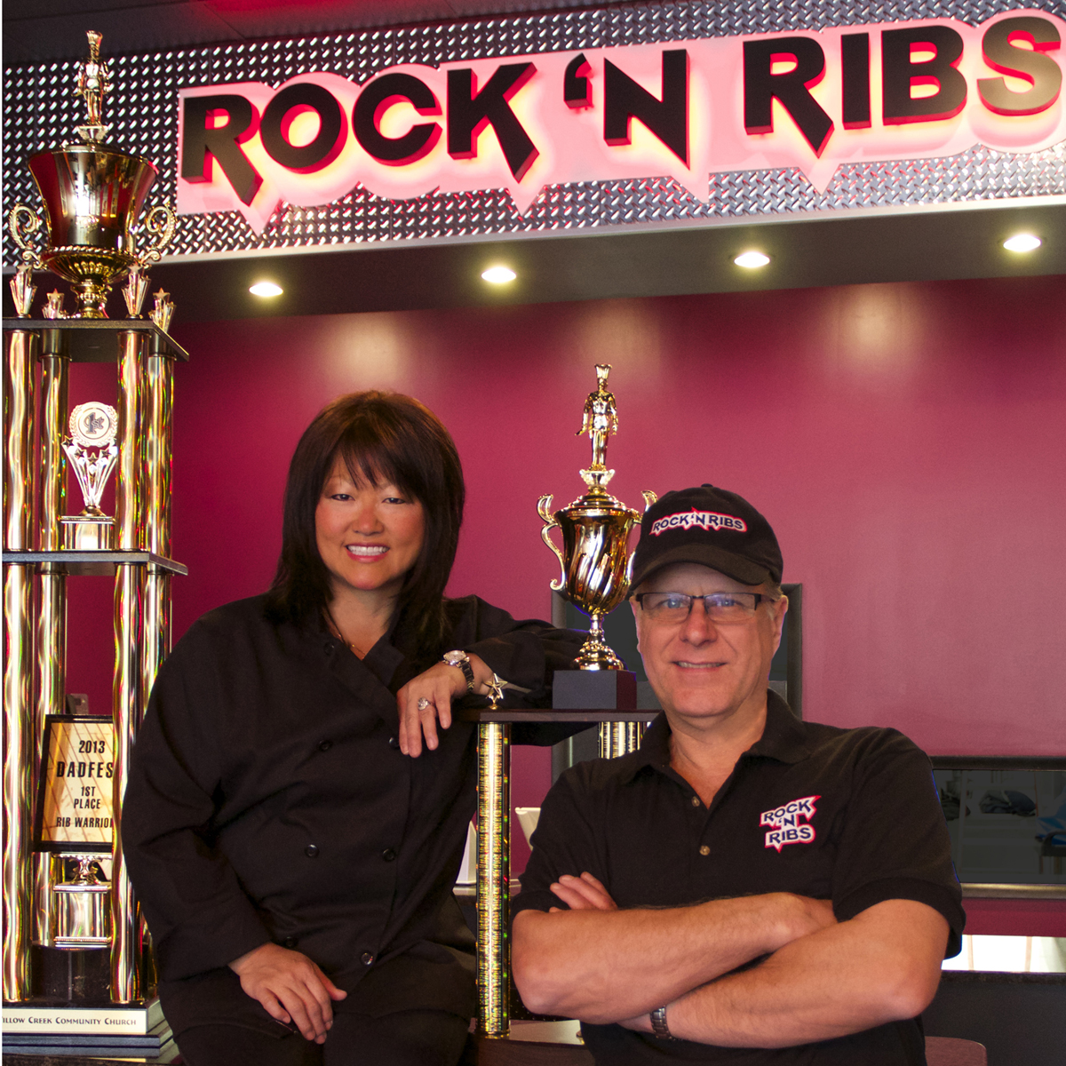 After winning numerous awards for her specialty barbecue, Alice Banach, with her husband Terry, opened Rock 'N Ribs