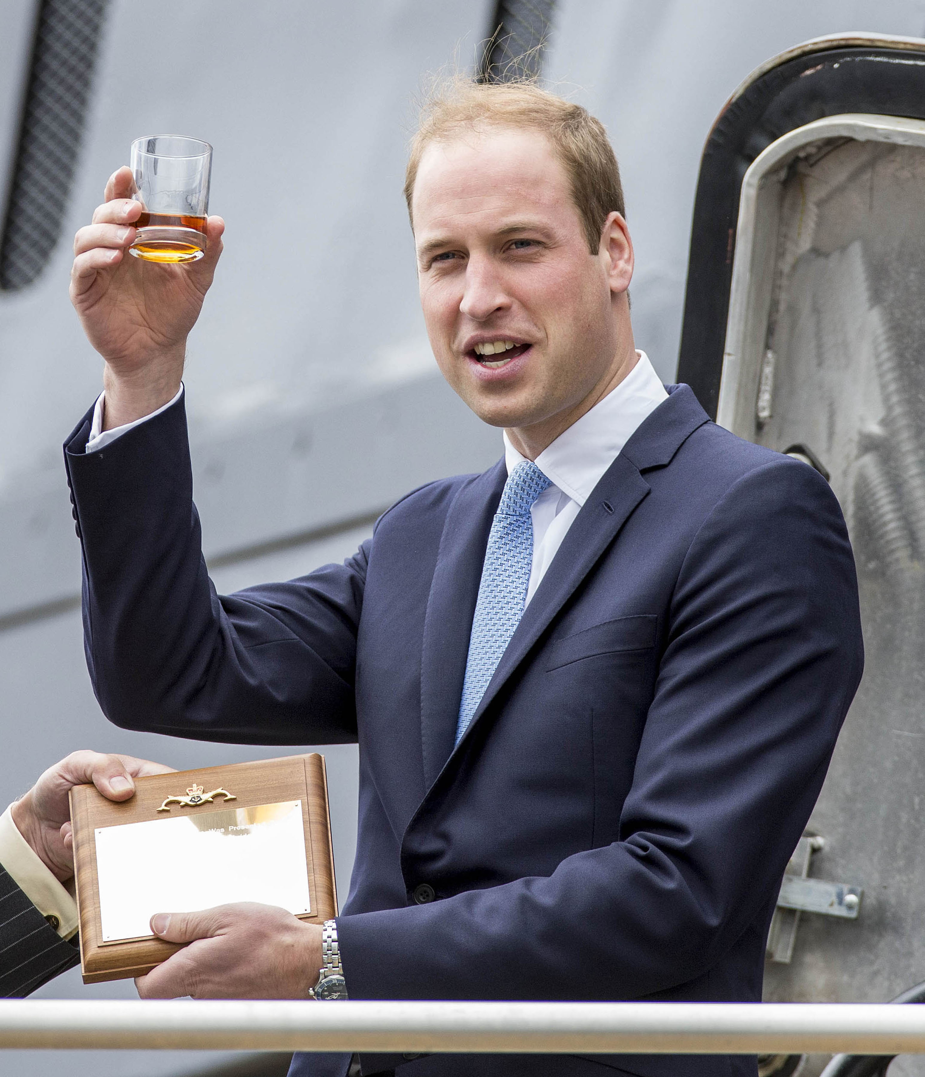 HRH Prince William Salutes with a Tot of Pusser's Rum