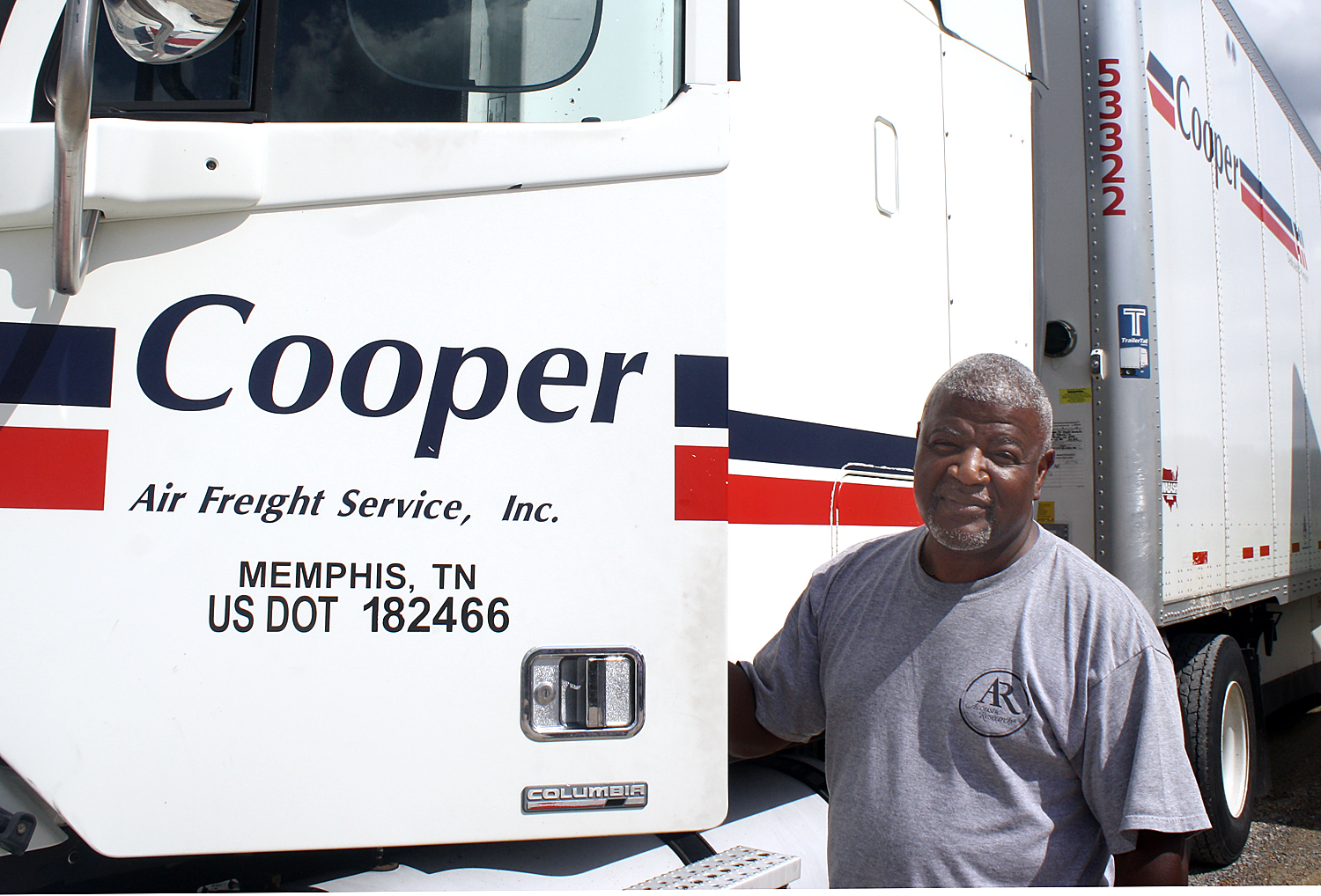 Anthony Walker, a driver who works for Cooper Freight Service  in Grenada, MS.