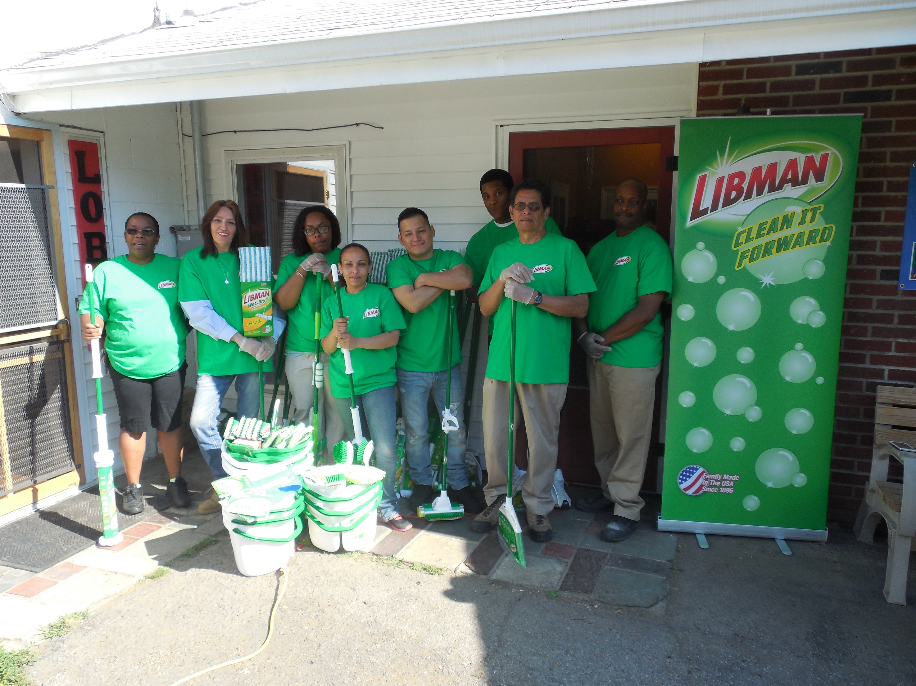 The Libman "Grime Fighters" crew scrubbed and cleaned the entire Hudson Valley SPCA.