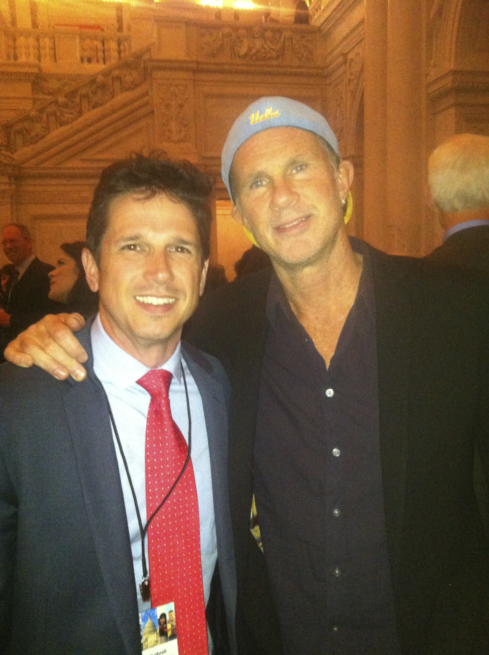 Billy Cuthrell and Chad Smith Red Hot Chili Peppers in DC, last week.