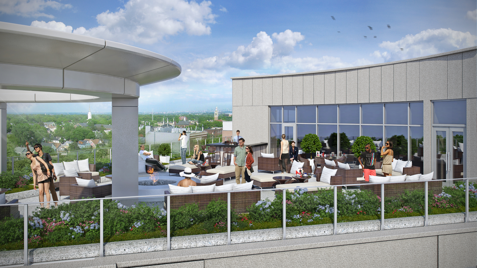 The MC's express elevator will take visitors up to a rooftop bar offering views of Manhattan to the east and the Eagle Rock Reservation to the west.