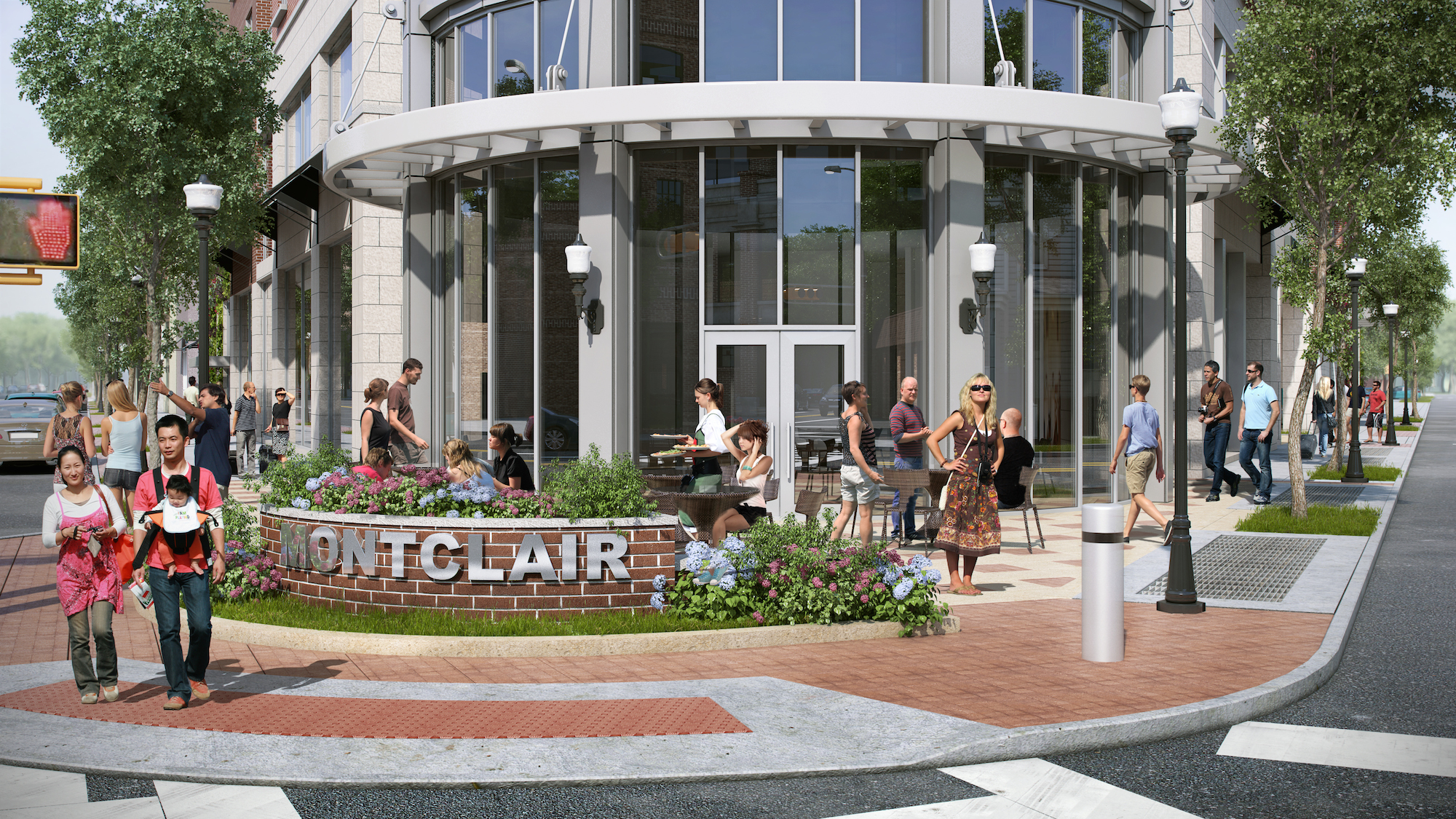 An outdoor plaza connected to a two-story round atrium with 30-foot-high glass walls will be open year-round to the public.