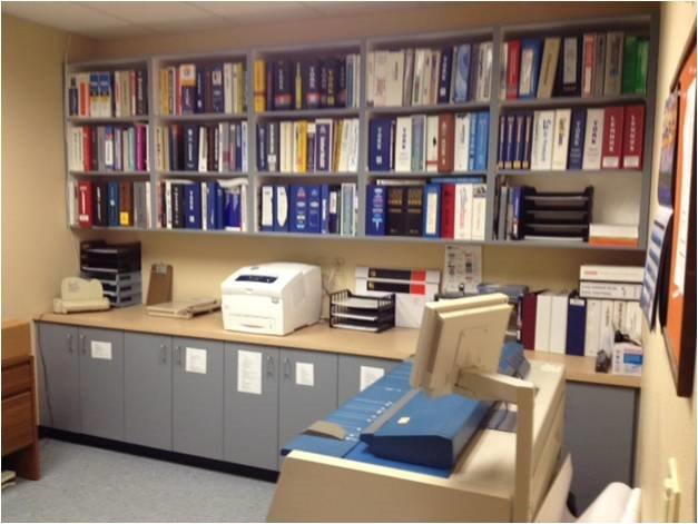 The Cooper Oates supply room before the team applied 7S to remove unneeded materials and reorganized supplies.