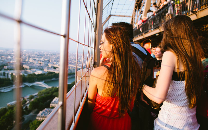 Marvel at the view from the Eiffel Tower.