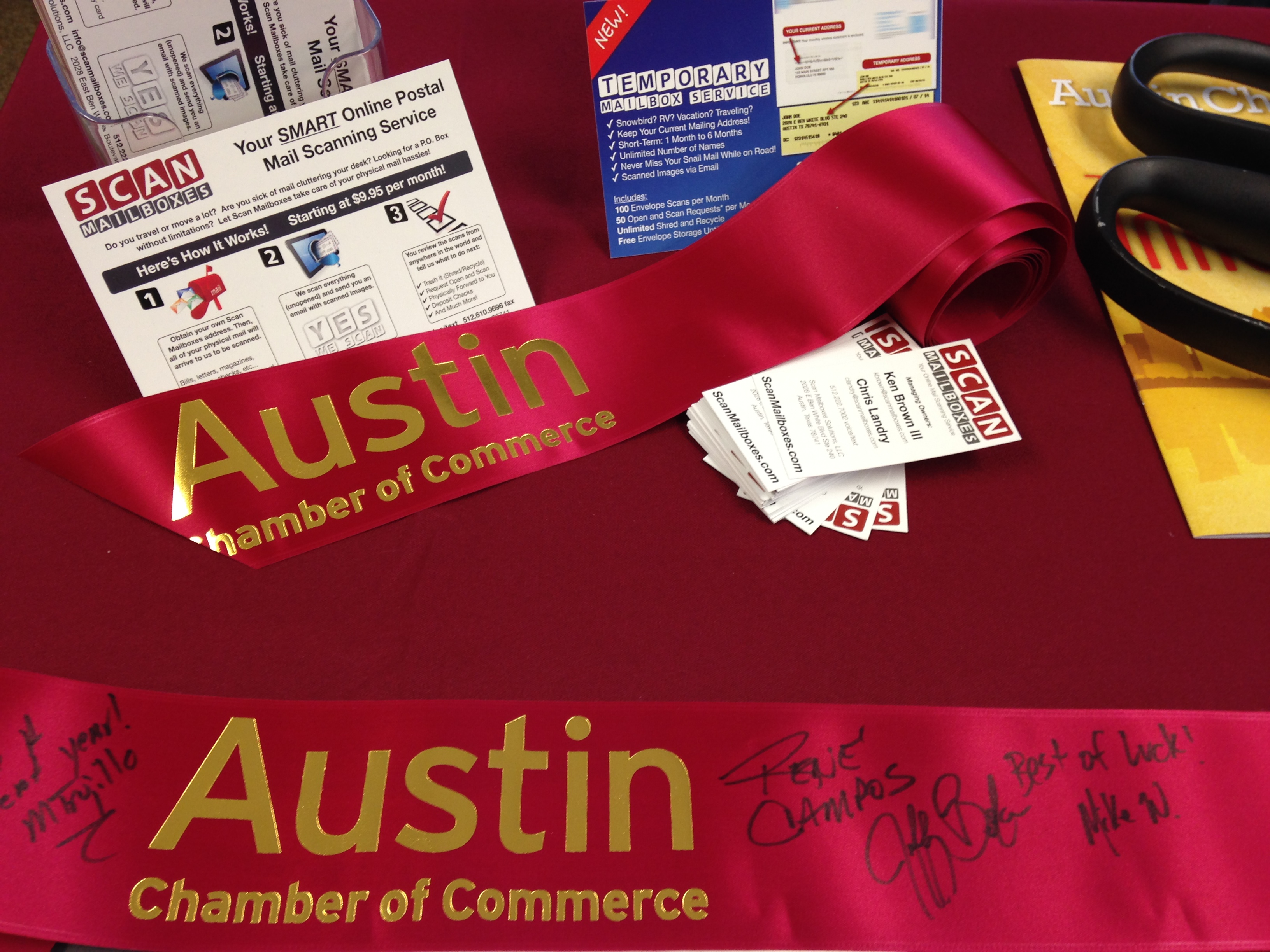 From the ribbon cut event with the Austin Chamber of Commerce