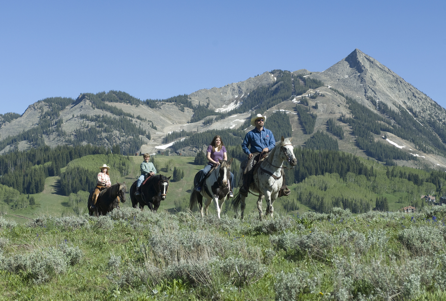 Family horseback ride with Fantasy Ranch Horseback Adventures