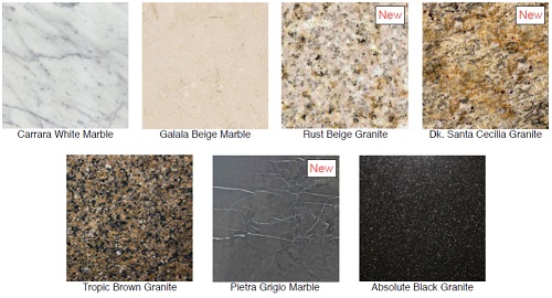 New stone vanity top options from James Martin Furniture