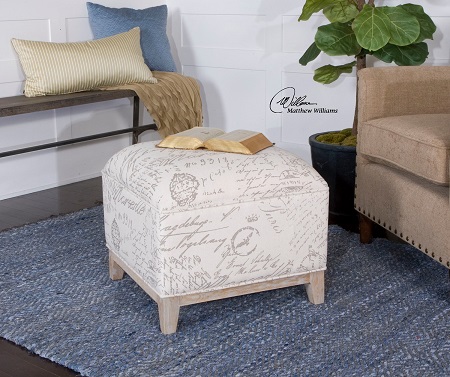 Amrit Cube Ottoman From Uttermost 23138