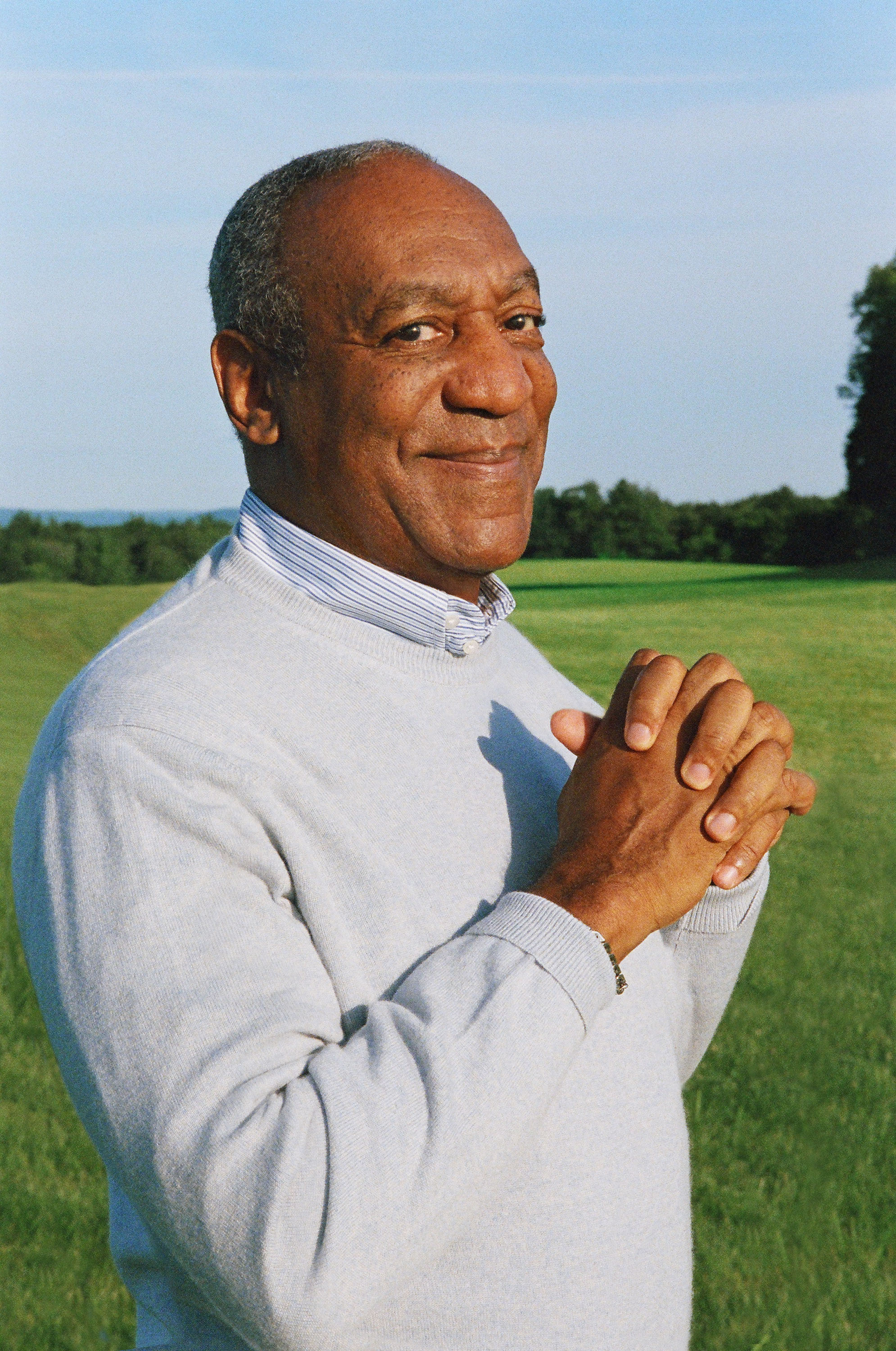 Comedian Bill Cosby photographed on his Massachusetts property considered for survey for the TGP gas pipeline.