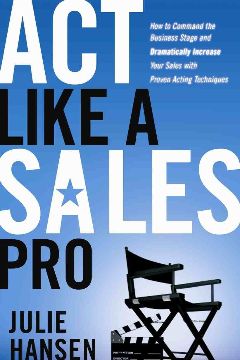 Hansen's Book, Act Like a Sales Pro