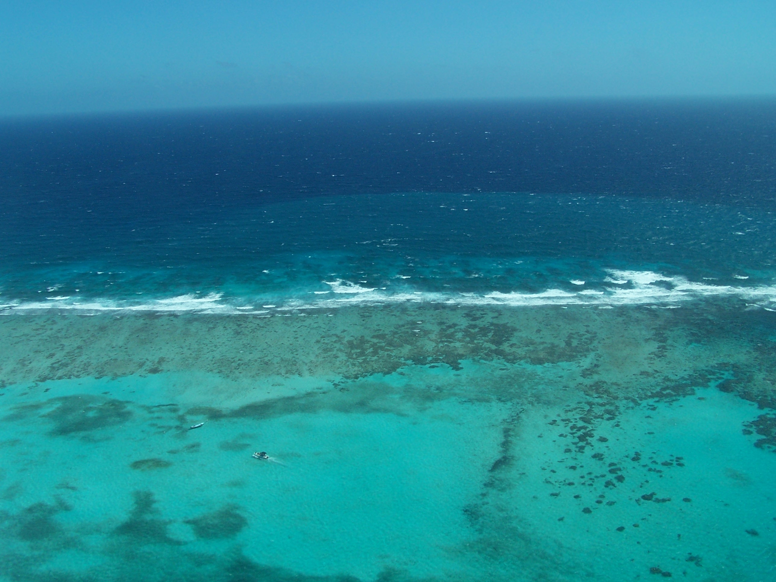 Belize Real Estate. Aerial view of the Belize Barrier Reef in the vicinity of Ambergris Caye