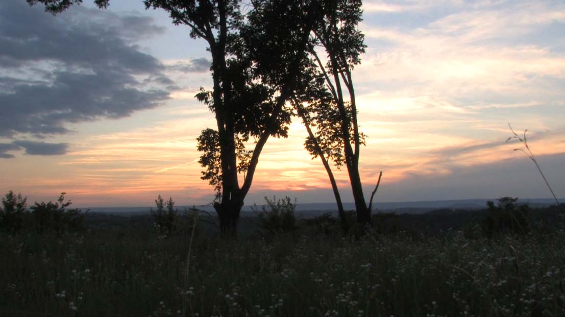 Landscape at sunset, overlooking Chattooga County, near Summerville, Georgia