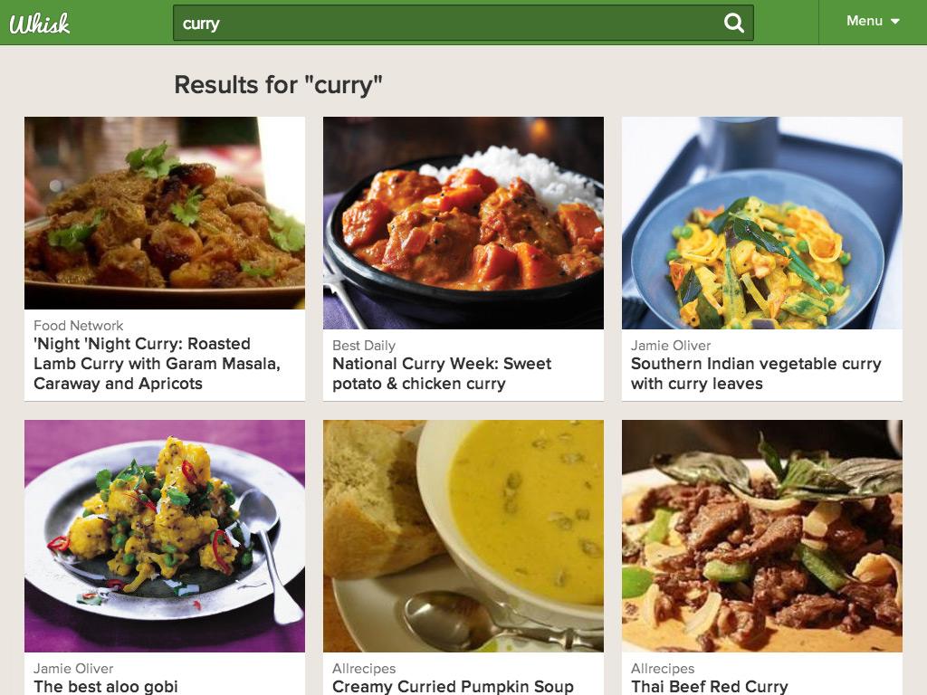 Whisk partners with leading recipe sites, linking millions of shoppers to more than 250,000 recipes