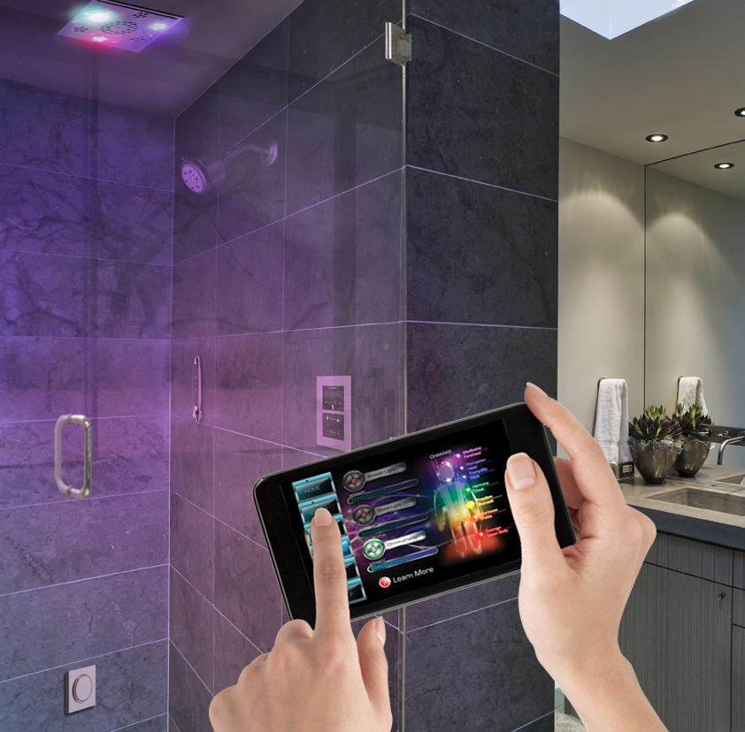 The Solitude Mobile Application allows users to control all functions of their steam shower systems (including temperature settings, light and music settings and more) via handheld  mobile devices.