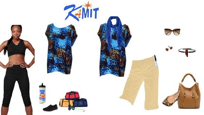 KaMIT blue leopard mullet top.