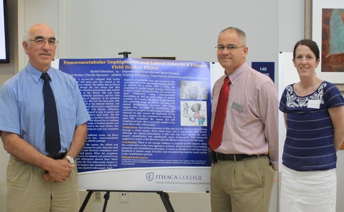 Poster Presentations organized by TK Koesterer (center) with faculty co-authors Kent Scriber (L) and Courtney Grey (R)