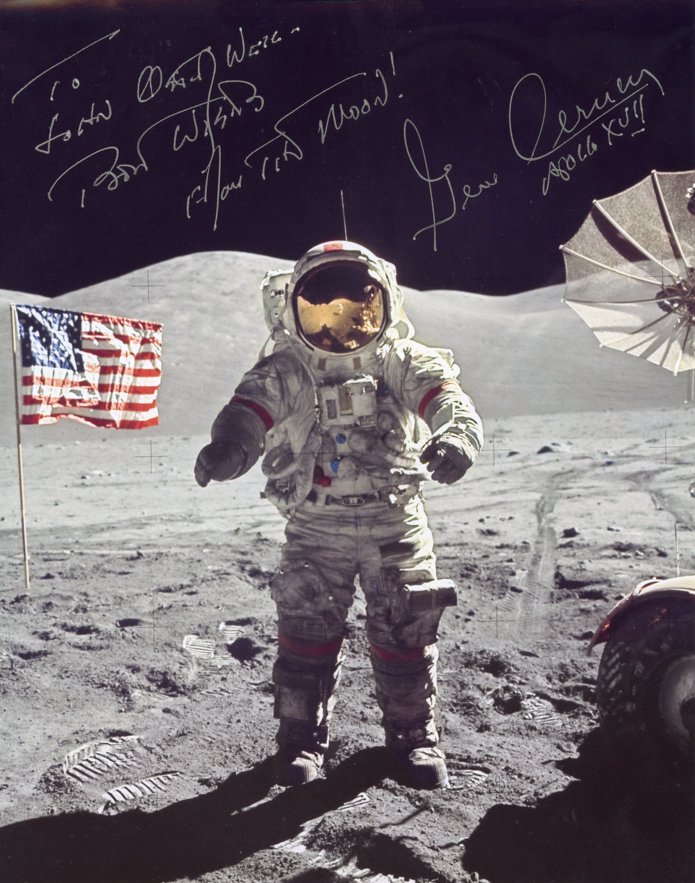 Eugene Cernan, the Last Man on the Moon recognizes John Osterweil for all his work with charitable causes.