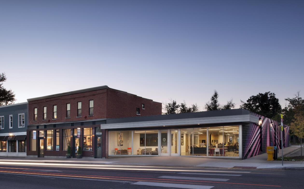 Arch11’s adaptive reuse of a historic hotel created hip mixed-use office and retail space at 1904 Pearl St. in Boulder, Colo. (photo courtesy of Arch11)