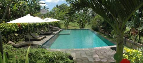 Pool at retreat center in Bali