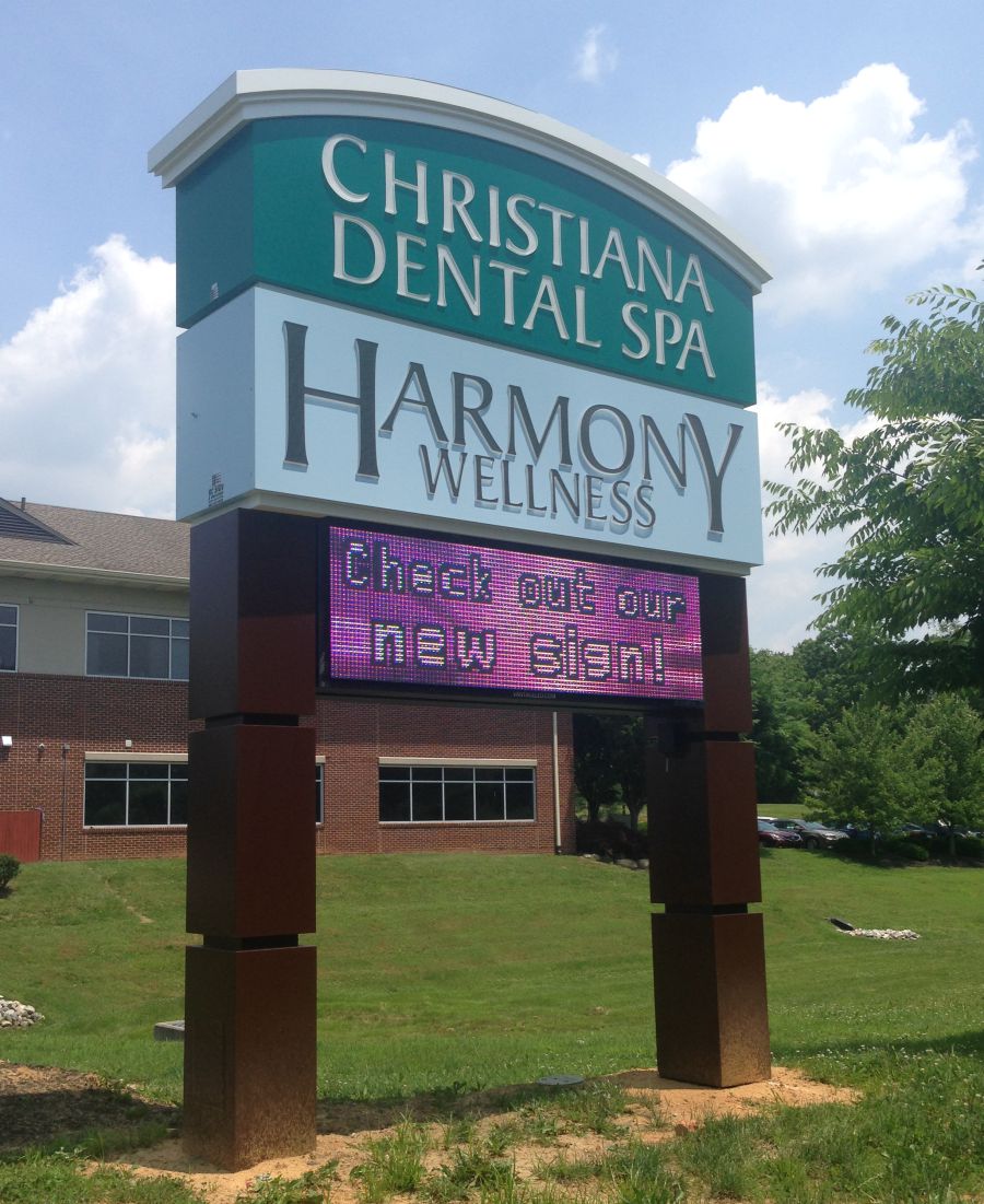 Christiana & Harmony LED Sign