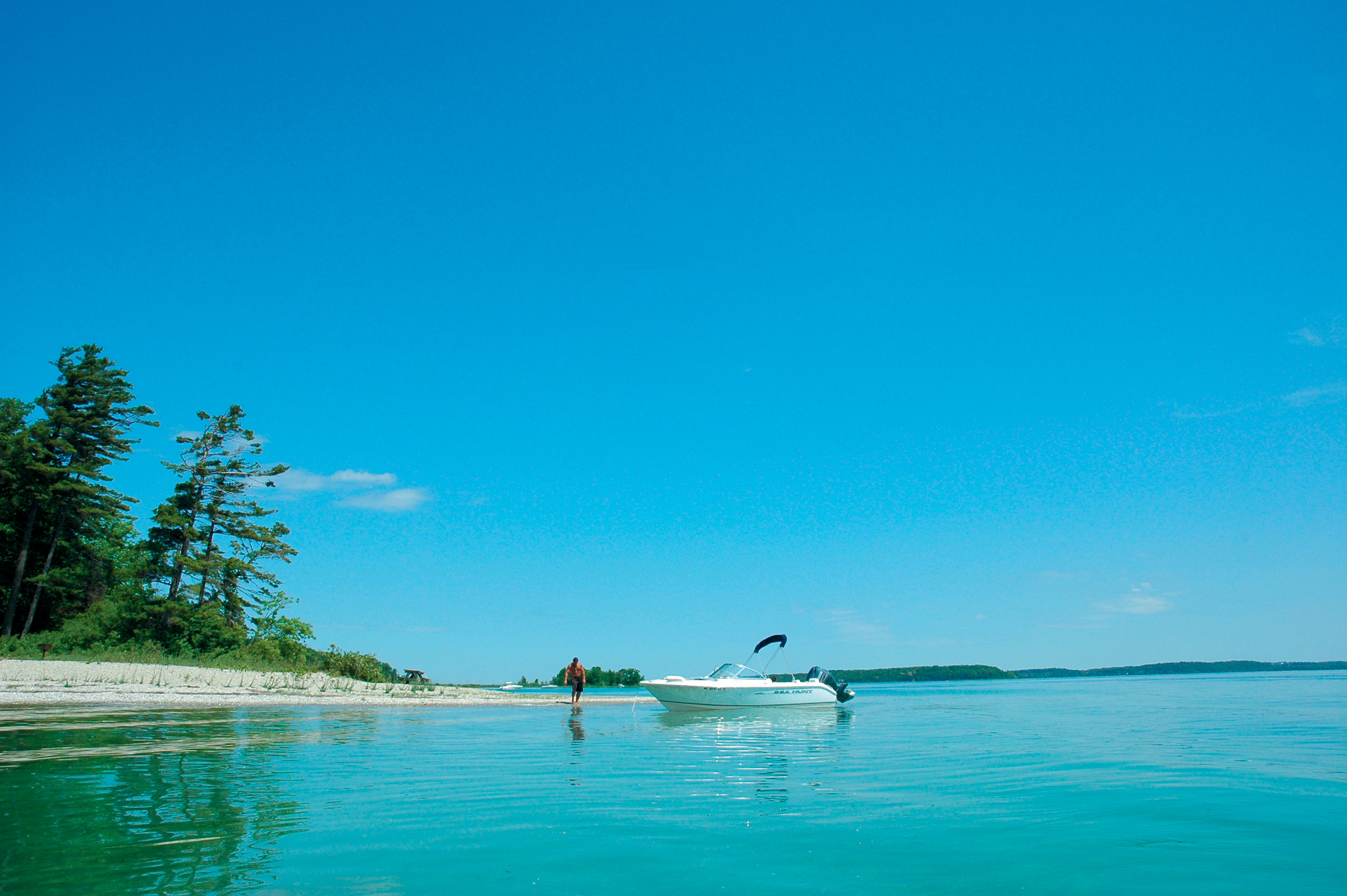 A beach at Power Island