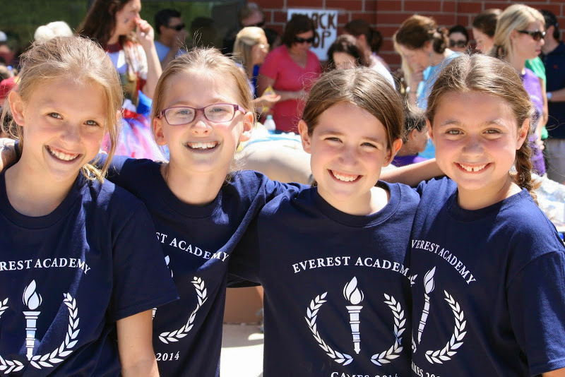 Next year's fifth graders are all smiles at Everest Field Day recently.