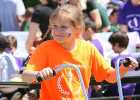 Kaitlyn enjoys challenging herself on the bike at Everest Field Days.